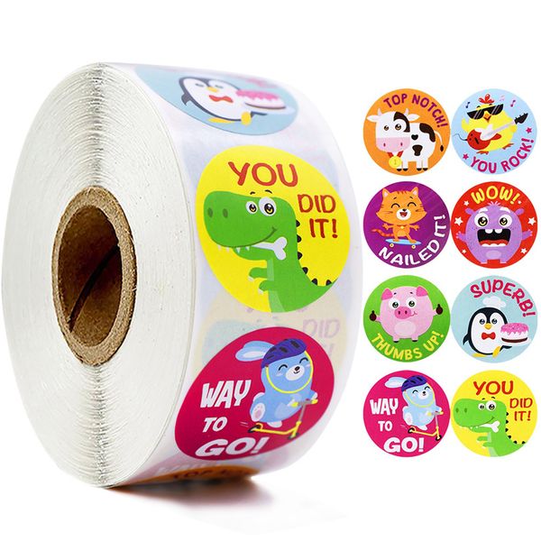 cartoon animals stickers cute words reward stickers for teacher encourage student 1 500pcs/roll round reward sticker for kid
cartoon animals stickers cute words reward stickers for teacher encourage student 1 500pcs/roll round reward sticker for kid