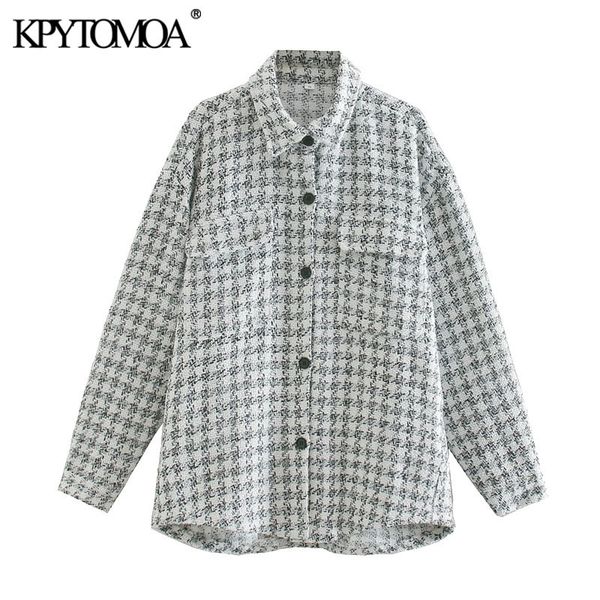 women fashion oversized tweed plaid jacket coat vintage long sleeve pockets female outerwear chic 210416, Black;brown
women fashion oversized tweed plaid jacket coat vintage long sleeve pockets female outerwear chic 210416, Black;brown