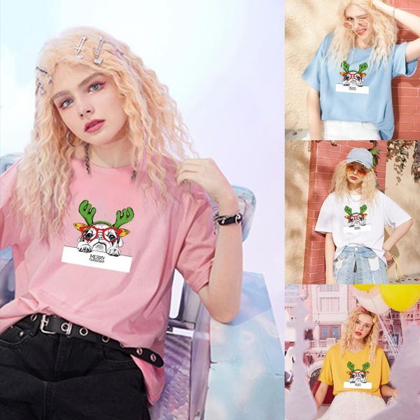 women's t-shirt cute cartoon pattern print girly style 100%cotton much colour fashion short-sleeve tees round neck tshirt, White
women's t-shirt cute cartoon pattern print girly style 100%cotton much colour fashion short-sleeve tees round neck tshirt, White