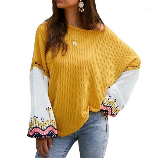 women original design fashion casual lantern sleeve patchworks knit sweater pullover knitted jumpers 2021 1, White;black
women original design fashion casual lantern sleeve patchworks knit sweater pullover knitted jumpers 2021 1, White;black