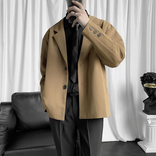 men's suits & blazers 2021 autumn winter fashion preppy style casual for male comfortable single breasted turn-down collar, White;black
men's suits & blazers 2021 autumn winter fashion preppy style casual for male comfortable single breasted turn-down collar, White;black