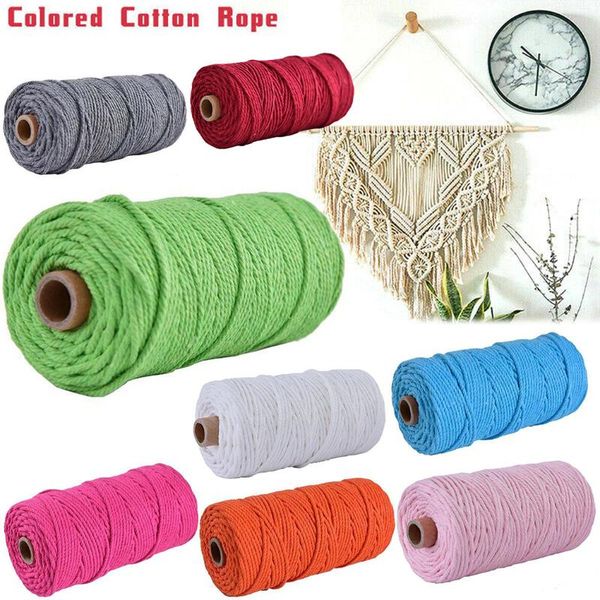craft tools 2mm*100m cotton braided twisted macrame string rope colored diy cord 
craft tools 2mm*100m cotton braided twisted macrame string rope colored diy cord