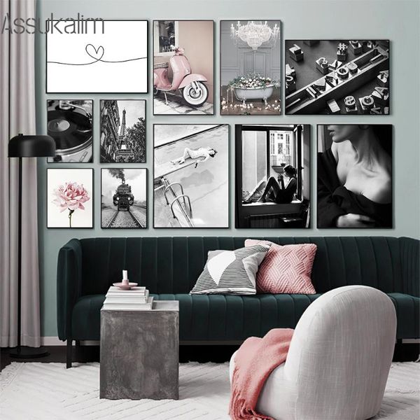 paintings fashion canvas black and white poster girl wall posters tower print record prints modern pictures home decoration
paintings fashion canvas black and white poster girl wall posters tower print record prints modern pictures home decoration