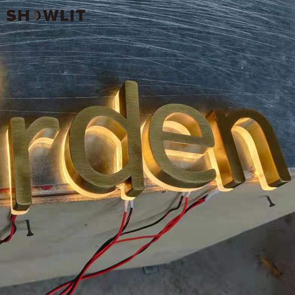 golden color brushed finish custom made reverse lit sign letters other door hardware
golden color brushed finish custom made reverse lit sign letters other door hardware