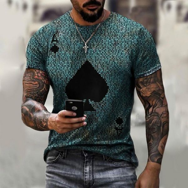 men's t-shirts retro playing cards spades print t-shirt comfortable, breathable, sweat-absorbent short-sleeved street style, White;black
men's t-shirts retro playing cards spades print t-shirt comfortable, breathable, sweat-absorbent short-sleeved street style, White;black