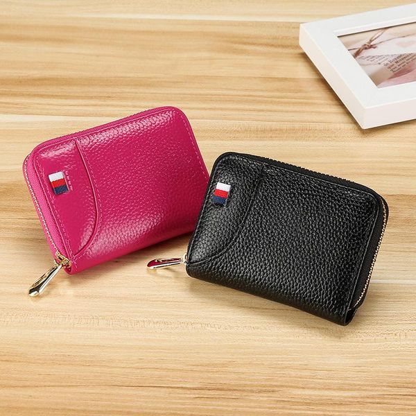 card holders men's genuine leather holder rfid bag multi-card id case large capacity small female, Brown;gray
card holders men's genuine leather holder rfid bag multi-card id case large capacity small female, Brown;gray