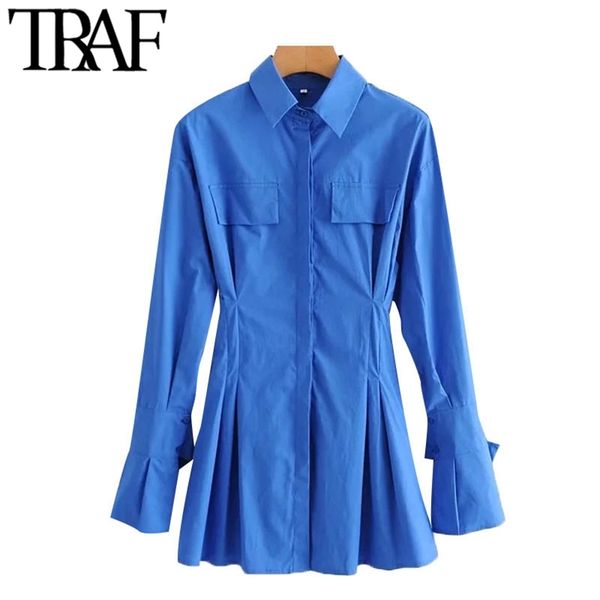 women chic fashion false pockets fitted mini shirt dress vintage long sleeve button-up female dresses vestidos 210507, Black;gray
women chic fashion false pockets fitted mini shirt dress vintage long sleeve button-up female dresses vestidos 210507, Black;gray