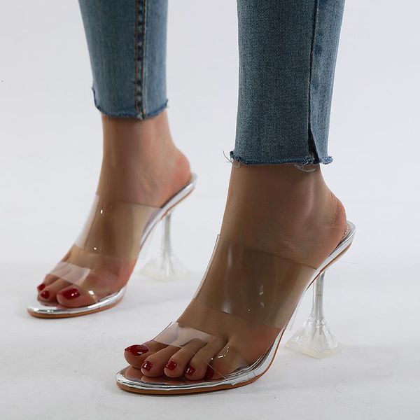 sandals women summer pvc transparent slippers fashion ladies mule heels high party shoes size 35-42 52pv, Black
sandals women summer pvc transparent slippers fashion ladies mule heels high party shoes size 35-42 52pv, Black
