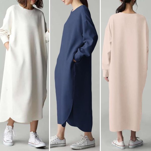 casual dresses lady side fork irregular robe round neck long sleeves vestidos women autumn pocket sweatshirt dress plus size 5xl, Black;gray
casual dresses lady side fork irregular robe round neck long sleeves vestidos women autumn pocket sweatshirt dress plus size 5xl, Black;gray