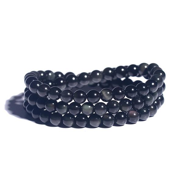 black rainbow eyes obsidian natural stone bracelet round beads lucky for women men energy wrist jewelry beaded, strands
black rainbow eyes obsidian natural stone bracelet round beads lucky for women men energy wrist jewelry beaded, strands