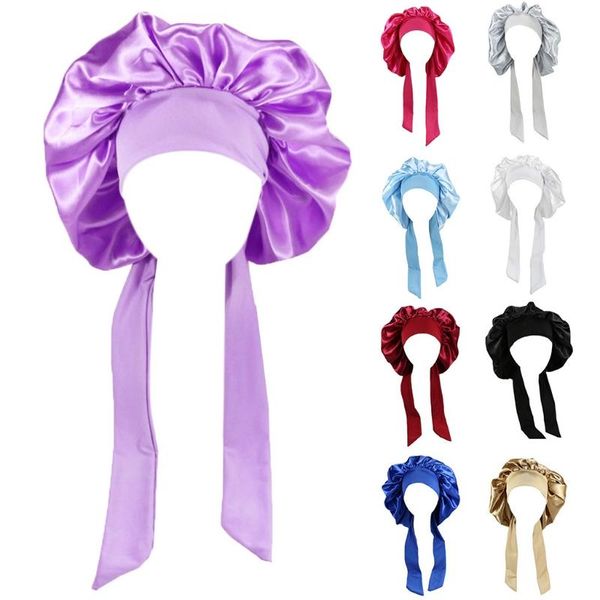 beanie/skull caps soft silk women night sleeping shower cap high elastic ladies long hair care bonnet headwrap cozy satin hat accessories, Blue;gray
beanie/skull caps soft silk women night sleeping shower cap high elastic ladies long hair care bonnet headwrap cozy satin hat accessories, Blue;gray