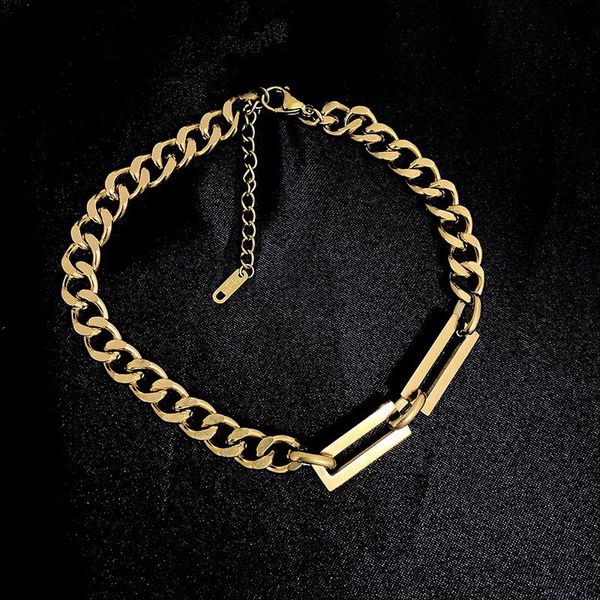 link, chain 316l stainless steel light luxury ins hip-hop street thick collarbone small european heavy industry cuba choker, Black
link, chain 316l stainless steel light luxury ins hip-hop street thick collarbone small european heavy industry cuba choker, Black