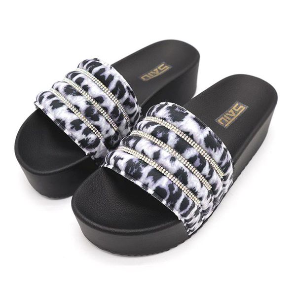 thick soled leopard print women's slides summer outdoor fashion high heeled ladies slippers female rhinestone beach sandals, Black
thick soled leopard print women's slides summer outdoor fashion high heeled ladies slippers female rhinestone beach sandals, Black