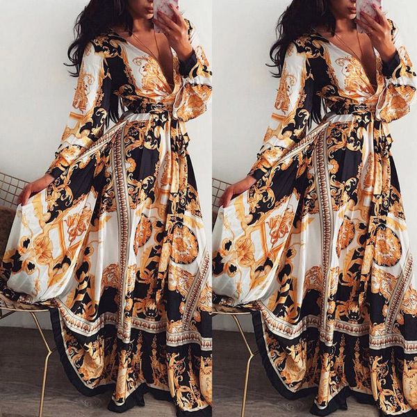 casual dresses 2021 women dress boho wrap summer holiday maxi loose sundress floral print v-neck long sleeve elegant cocktail party clothing, Black;gray
casual dresses 2021 women dress boho wrap summer holiday maxi loose sundress floral print v-neck long sleeve elegant cocktail party clothing, Black;gray