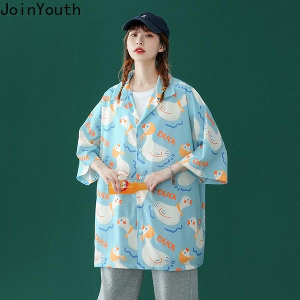 women's blouses & shirts joinyouth harajuku women cartoon print summer blusas de mujer loose casual 2021 korean streetweat oversized, White
women's blouses & shirts joinyouth harajuku women cartoon print summer blusas de mujer loose casual 2021 korean streetweat oversized, White