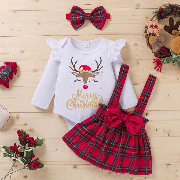 clothing sets 3pc merry christmas plaid skirt climbing baby girl clothes toddler born long-sleeve romper dress outfits three-piece set, White
clothing sets 3pc merry christmas plaid skirt climbing baby girl clothes toddler born long-sleeve romper dress outfits three-piece set, White