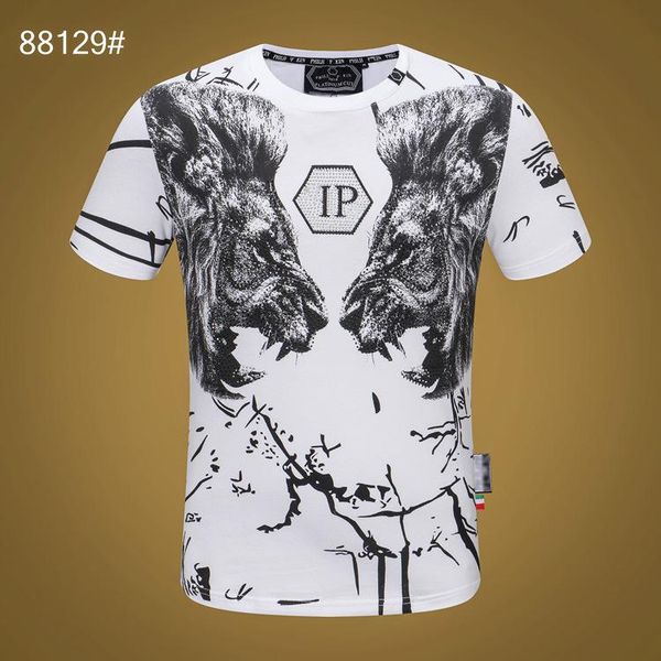 men's dress shirts chao brand pleinprinted short sleeve t-shirt casual cotton streetwear t shirt high street harajuku hip hop men cloth, White;black
men's dress shirts chao brand pleinprinted short sleeve t-shirt casual cotton streetwear t shirt high street harajuku hip hop men cloth, White;black
