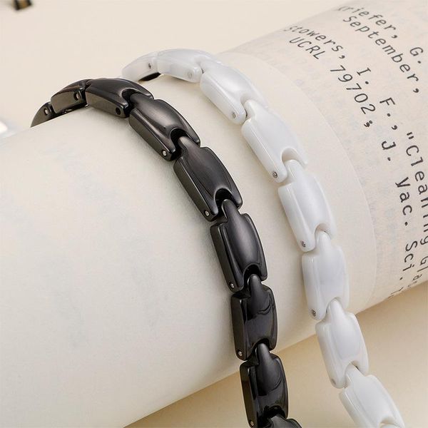 link, chain japanese and korean personality men's black ceramic bracelet inlaid bile magnet jewelry
link, chain japanese and korean personality men's black ceramic bracelet inlaid bile magnet jewelry