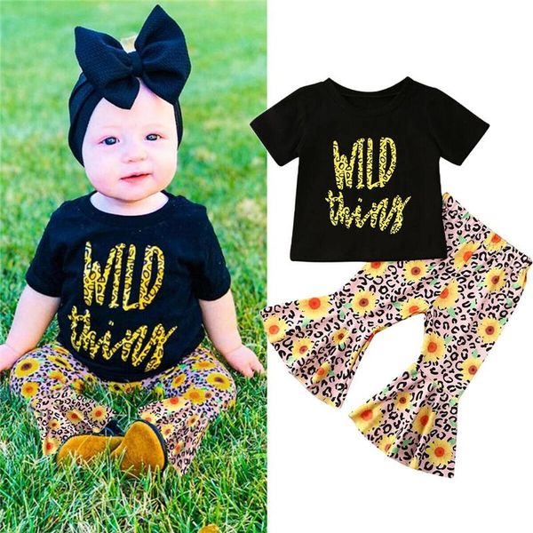 clothing sets baby summer toddler girl clothes set short sleeve t shirt + sunflower bell-bottom pants 2pcs outfit, White
clothing sets baby summer toddler girl clothes set short sleeve t shirt + sunflower bell-bottom pants 2pcs outfit, White