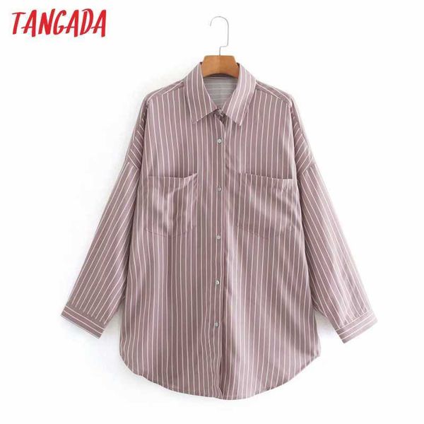 tangada women retro loose striped print blouse long sleeve chic female casual loose shirt blusas femininas xn138 210609, White
tangada women retro loose striped print blouse long sleeve chic female casual loose shirt blusas femininas xn138 210609, White