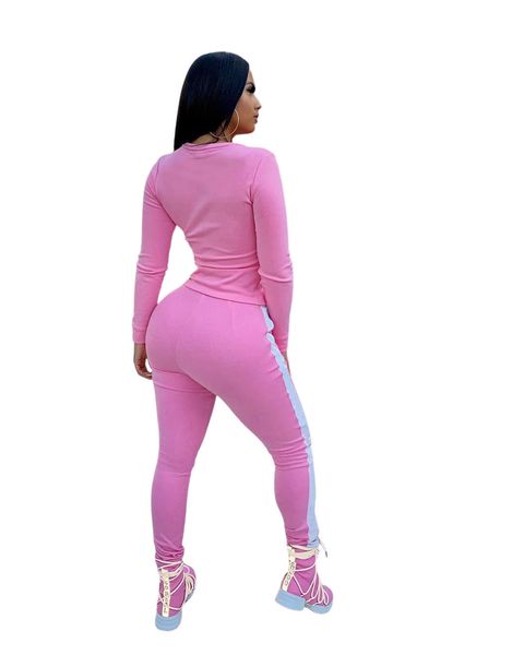 women two piece pants set fashion casual panelled solid color designer tracksuits female clothing spring 2021, Gray
women two piece pants set fashion casual panelled solid color designer tracksuits female clothing spring 2021, Gray
