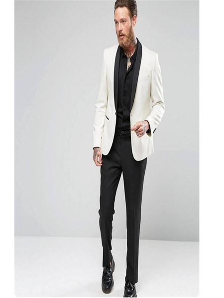 custom made 2 piece handsome white mens wedding suits groom tuxedos party formal business jacket pants men's & blazers, White;black
custom made 2 piece handsome white mens wedding suits groom tuxedos party formal business jacket pants men's & blazers, White;black