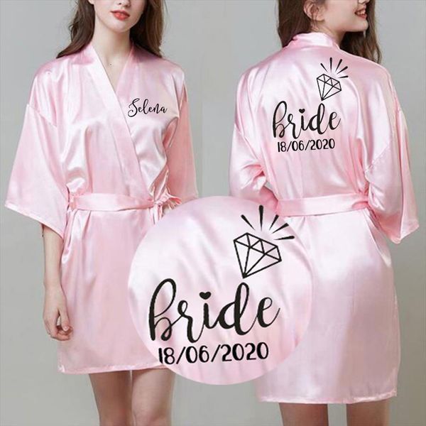 bachelor party personalized satin silk womens sleepwears bride robe custom name wedding date bridesmaid tribe bridal shower robes, Black;red
bachelor party personalized satin silk womens sleepwears bride robe custom name wedding date bridesmaid tribe bridal shower robes, Black;red