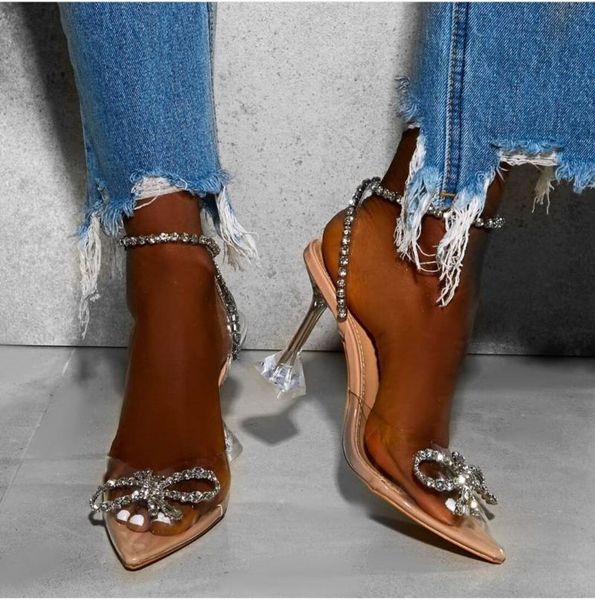 transparent jelly pointed toe perspex high heel women pumps crystal rhinestone bowknot ladies party wedding shoes dress, Black
transparent jelly pointed toe perspex high heel women pumps crystal rhinestone bowknot ladies party wedding shoes dress, Black