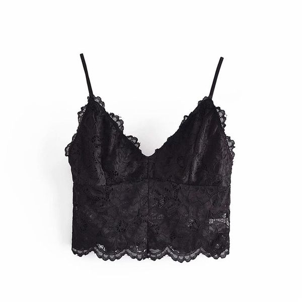 spring woman black slim lace short camisole female elegant ruffles crop ladies basic backless v neck camisoles women's tanks & cam, White
spring woman black slim lace short camisole female elegant ruffles crop ladies basic backless v neck camisoles women's tanks & cam, White