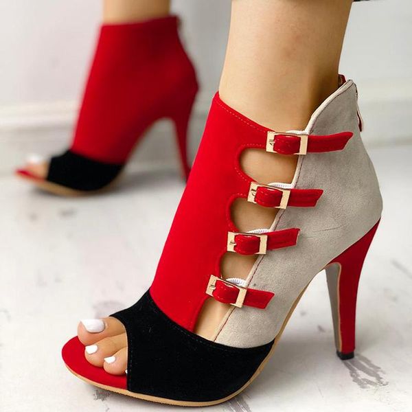 summer high heels women sandals open toe stiletto ladies party pumps mixed colors buckle strap gladiator female shoes, Black
summer high heels women sandals open toe stiletto ladies party pumps mixed colors buckle strap gladiator female shoes, Black