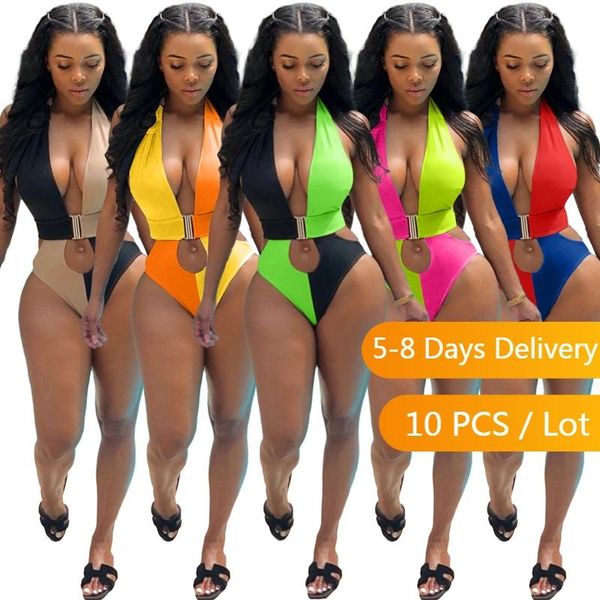 women's swimwear bulk items wholesale lots cut out jumpsuit women color patchwork bodycon summer beach bandage playsuit, White;black
women's swimwear bulk items wholesale lots cut out jumpsuit women color patchwork bodycon summer beach bandage playsuit, White;black