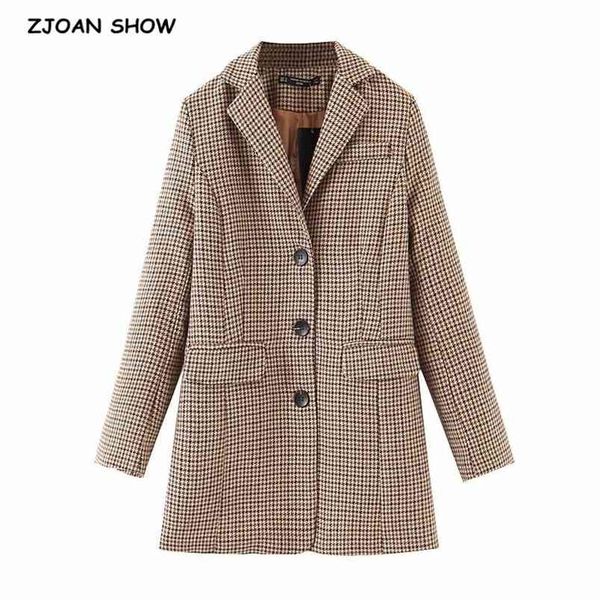 autumn vintage single breasted buttons check plaid blazer retro women back belt mid long suit coat fashion femme 210429, White;black
autumn vintage single breasted buttons check plaid blazer retro women back belt mid long suit coat fashion femme 210429, White;black