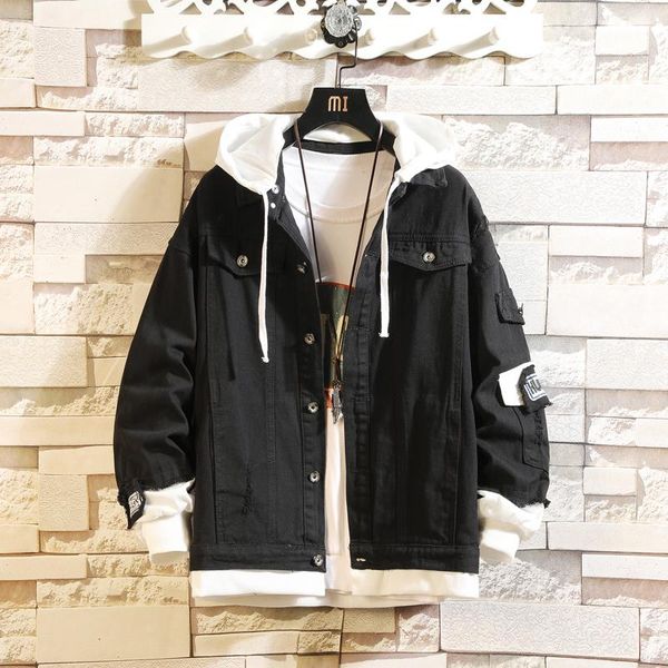 men's jackets 2021 jeans jacket men slim fit streetwear ripped denim hoodie hip hop bomber homme clothing autumn, Black;brown
men's jackets 2021 jeans jacket men slim fit streetwear ripped denim hoodie hip hop bomber homme clothing autumn, Black;brown