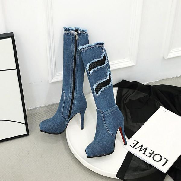 boots western cowboy for women pointy toe cowgirl square heels knee 11cm high retro shoes womens, Black
boots western cowboy for women pointy toe cowgirl square heels knee 11cm high retro shoes womens, Black