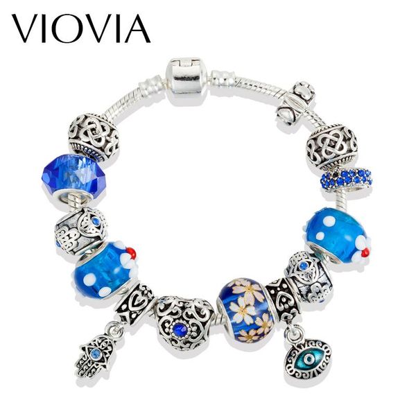 charm bracelets viovia authentic blue hand charms for women crystal beads eye & bangles pulseras fashion jewelry b16195, Golden;silver
charm bracelets viovia authentic blue hand charms for women crystal beads eye & bangles pulseras fashion jewelry b16195, Golden;silver
