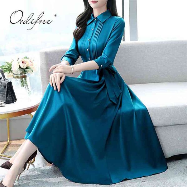 autumn women party dress elegant lady belted silk shiny burgundy satin midi 210513, Black;gray
autumn women party dress elegant lady belted silk shiny burgundy satin midi 210513, Black;gray