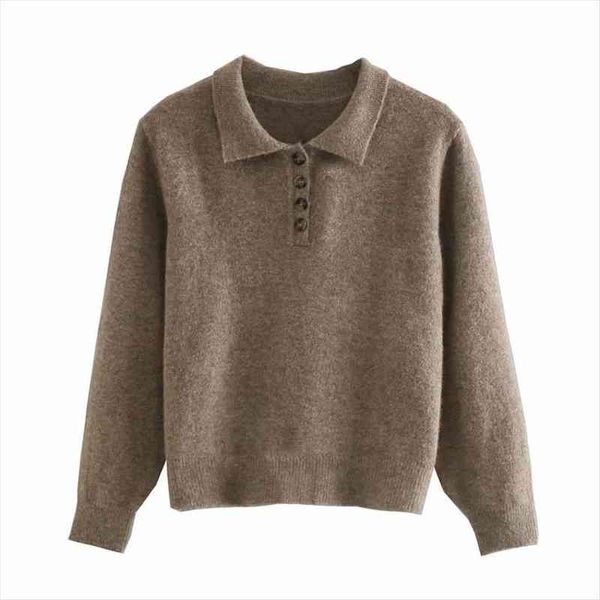 vintage chic buttons cropped knitted polo shirt sweater women autumn fashion elegant long sleeve ladies knitwear, White;black
vintage chic buttons cropped knitted polo shirt sweater women autumn fashion elegant long sleeve ladies knitwear, White;black
