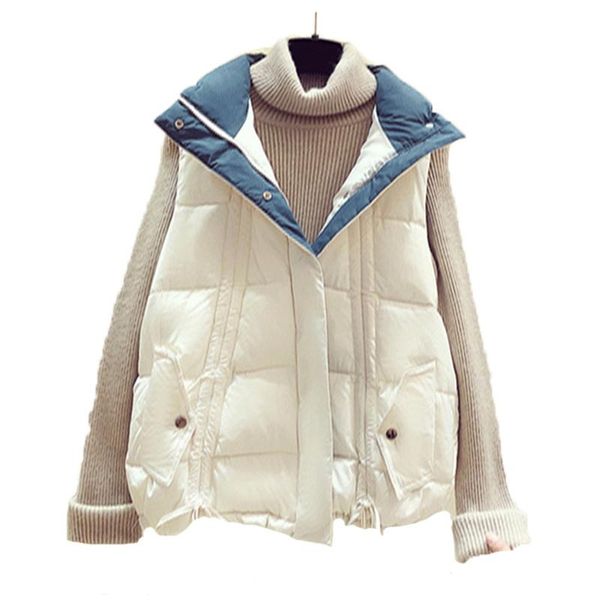 women's vests winter down cotton vest coat women 2021 white black blue slim casual korean version fashion short warm jacket n1186, Black;white
women's vests winter down cotton vest coat women 2021 white black blue slim casual korean version fashion short warm jacket n1186, Black;white