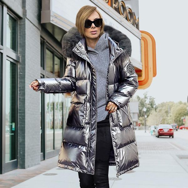 women's jackets bright cotton winter middle and long thickened coat, Black;brown
women's jackets bright cotton winter middle and long thickened coat, Black;brown