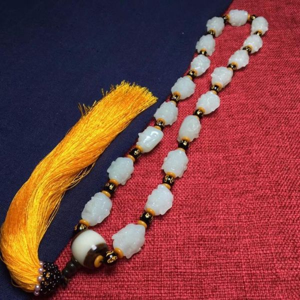 beaded, strands 100%hetian yu white eighteen arhats hand-held, whiteness is good/, Black
beaded, strands 100%hetian yu white eighteen arhats hand-held, whiteness is good/, Black