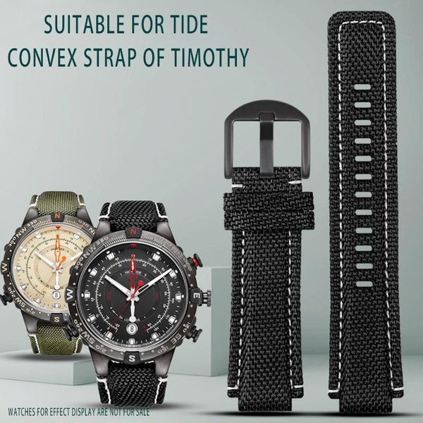 watch bands convex canvas strap is suitable for t-mas tide tw2t76300 / 400 500 t2n720 721 nylon men's accessories, Black;brown
watch bands convex canvas strap is suitable for t-mas tide tw2t76300 / 400 500 t2n720 721 nylon men's accessories, Black;brown
