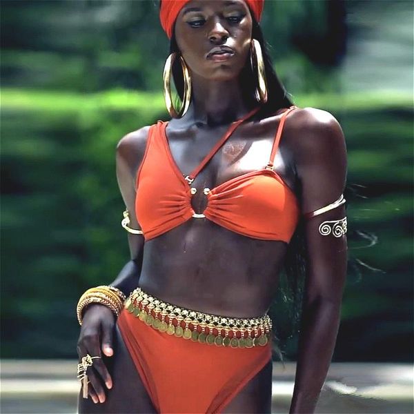 african print style bikini cut out bandage swimsuit women swimwear brazilian totem bathing suit swimming costumes women's, White;black
african print style bikini cut out bandage swimsuit women swimwear brazilian totem bathing suit swimming costumes women's, White;black