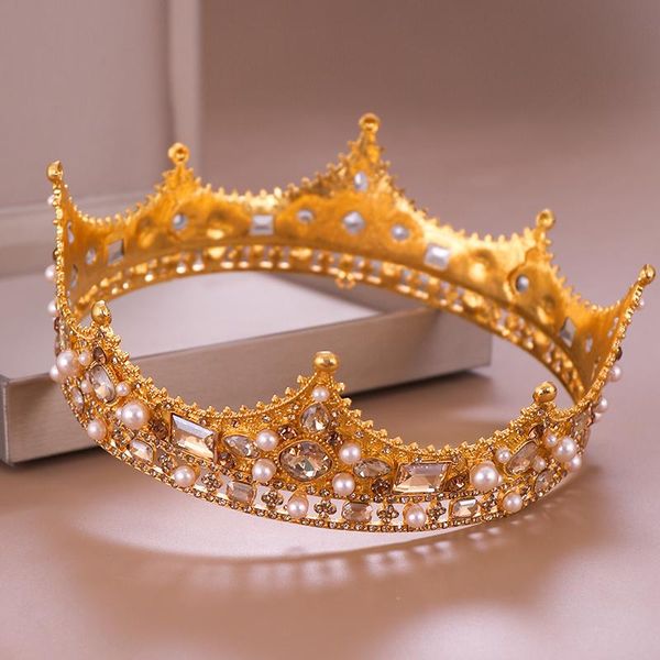 hair clips & barrettes vintage gold royal crown round tiara bride head jewelry pearl crystal accessories wedding ornaments headband diadem, Golden;silver
hair clips & barrettes vintage gold royal crown round tiara bride head jewelry pearl crystal accessories wedding ornaments headband diadem, Golden;silver