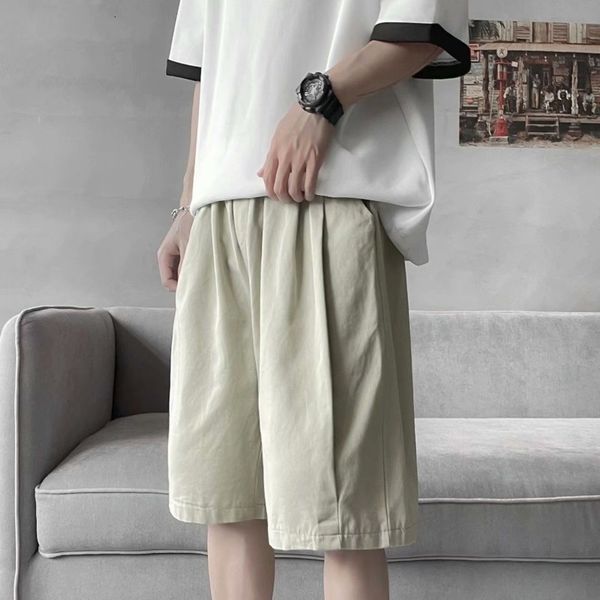 men's shorts summer elastic waist fashion black beige men streetwear loose straight casual mens beach m-2xl 9be4, White;black
men's shorts summer elastic waist fashion black beige men streetwear loose straight casual mens beach m-2xl 9be4, White;black