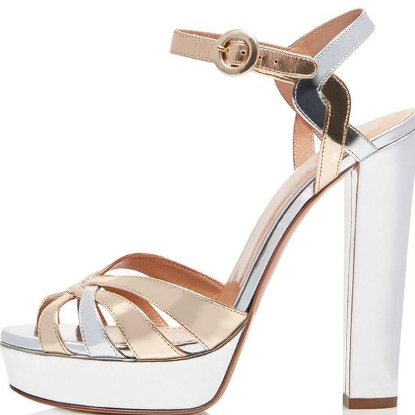 sandals arrival zapatos mujer gold sliver mixed colors women gladiator platform shoes summer weding bride, Black
sandals arrival zapatos mujer gold sliver mixed colors women gladiator platform shoes summer weding bride, Black