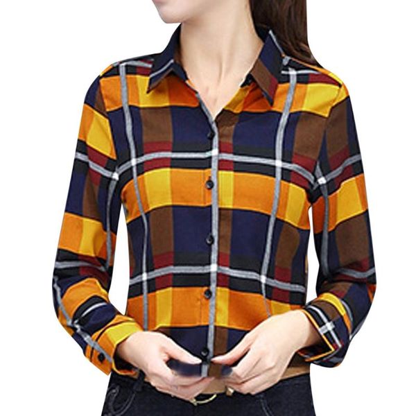 women's blouses & shirts button turn-down collar and for ladies women business shirt harajuku plaid printing long sleeve female clothin, White
women's blouses & shirts button turn-down collar and for ladies women business shirt harajuku plaid printing long sleeve female clothin, White