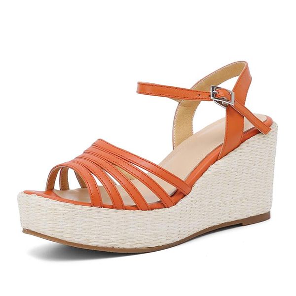 sandals summer wedges buckles strap waterproof 2021 woman shoes contracted comfortable bohemia orange beige cage, Black
sandals summer wedges buckles strap waterproof 2021 woman shoes contracted comfortable bohemia orange beige cage, Black