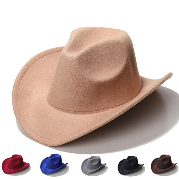 wide brim hats pure color cowboy cap fedoras man hat woman's fashion outdoor outing gentlemen autumn winter, Blue;gray
wide brim hats pure color cowboy cap fedoras man hat woman's fashion outdoor outing gentlemen autumn winter, Blue;gray