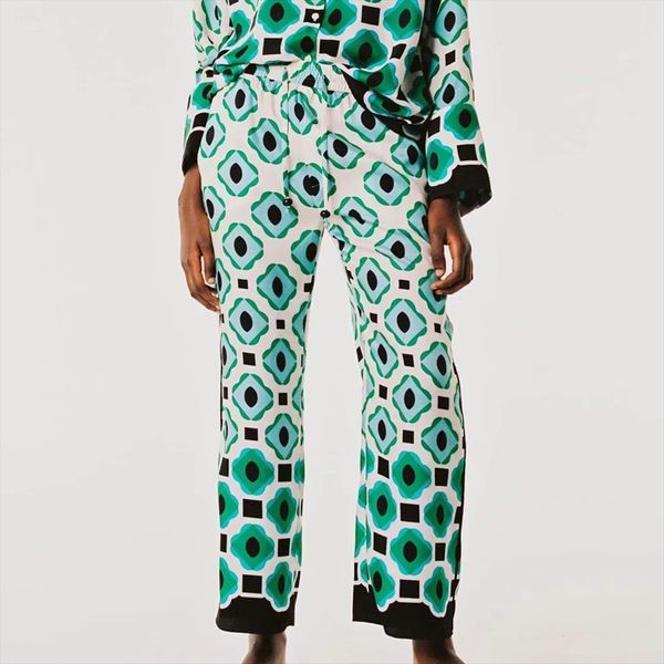 za full length geometry women capris graphics print high waist wide legged pants tide pocket fashion elastic trousers mujer, Black;white
za full length geometry women capris graphics print high waist wide legged pants tide pocket fashion elastic trousers mujer, Black;white