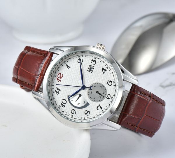 2023 men luxury watches three stitches series mens quartz watch japan luxury brand leather and steel belt clock fashion round shape, Slivery;brown
2023 men luxury watches three stitches series mens quartz watch japan luxury brand leather and steel belt clock fashion round shape, Slivery;brown